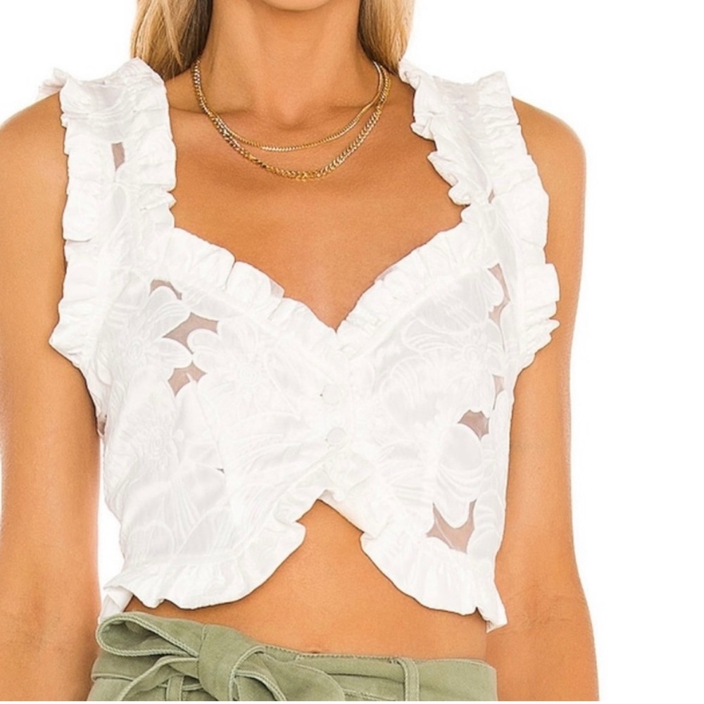 NWT For Love & Lemons Evelyn Crop Top